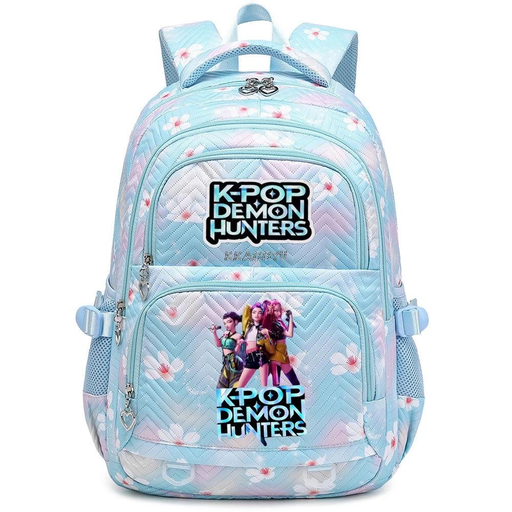 KPop Demon Hunters Sac à dos imperméable de grande capacité pour femmes et filles, sac à dos léger p
