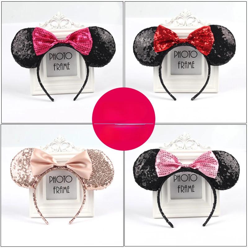 Bande de sauna Minnie Mouse Bow DY, oreille noire, accessoires pour cheveux de Noël, fête de perform