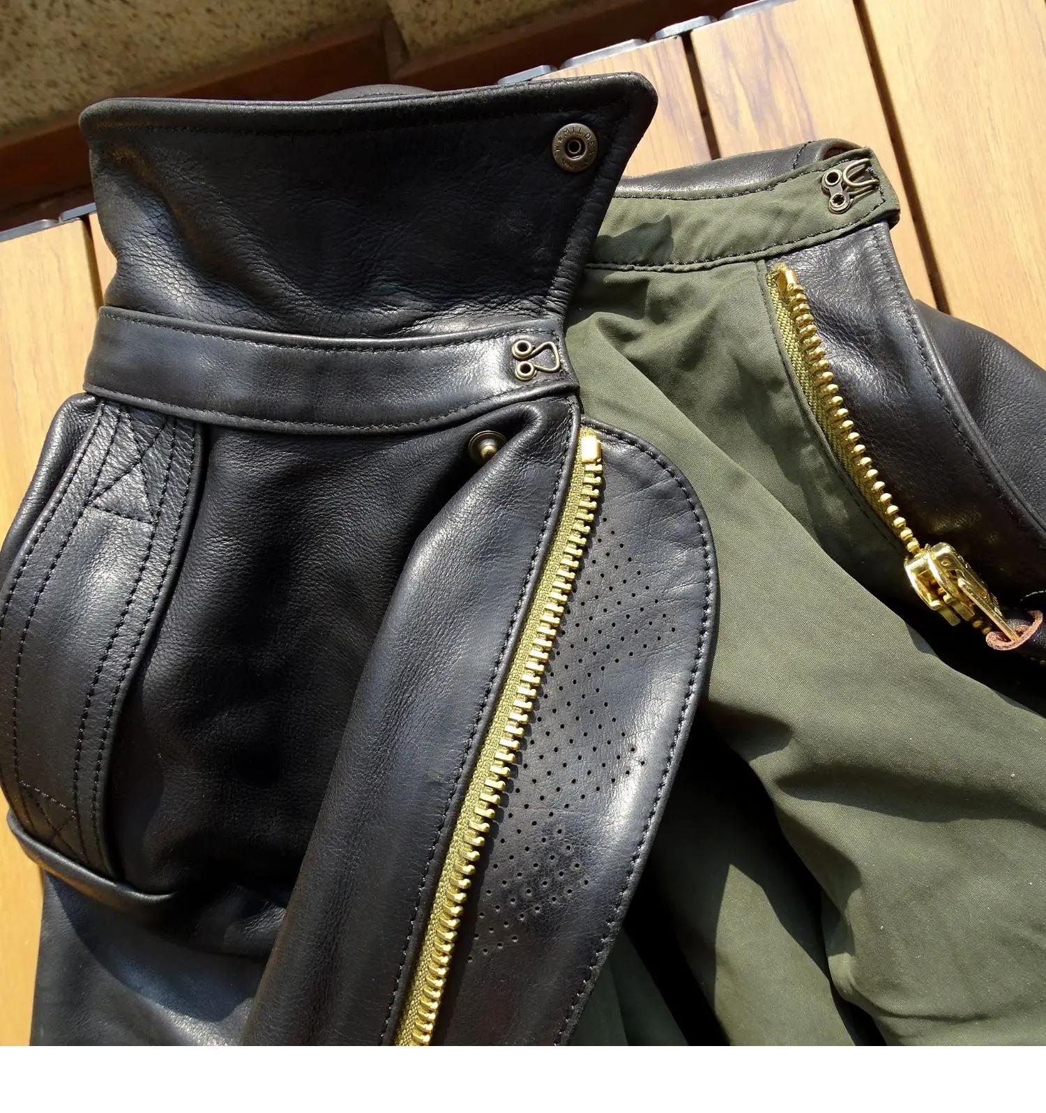 Veste d'hiver en cuir noir pour hommes, Style militaire, grande taille 5XL, véritable cuir de vache 