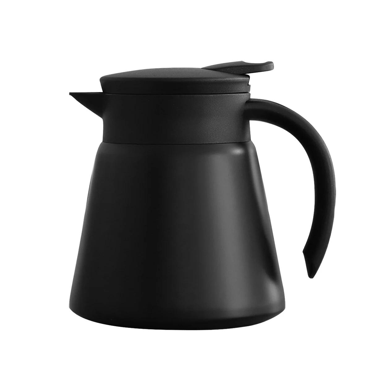 Carafe à café thermique théière-acier inoxydable 304 Double paroi isolée sous vide, poignée Cool Tou