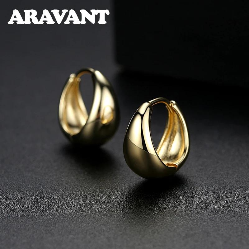 Boucles d'oreilles en argent 925 pour femmes, 14mm, or 18 carats, bijoux à la mode