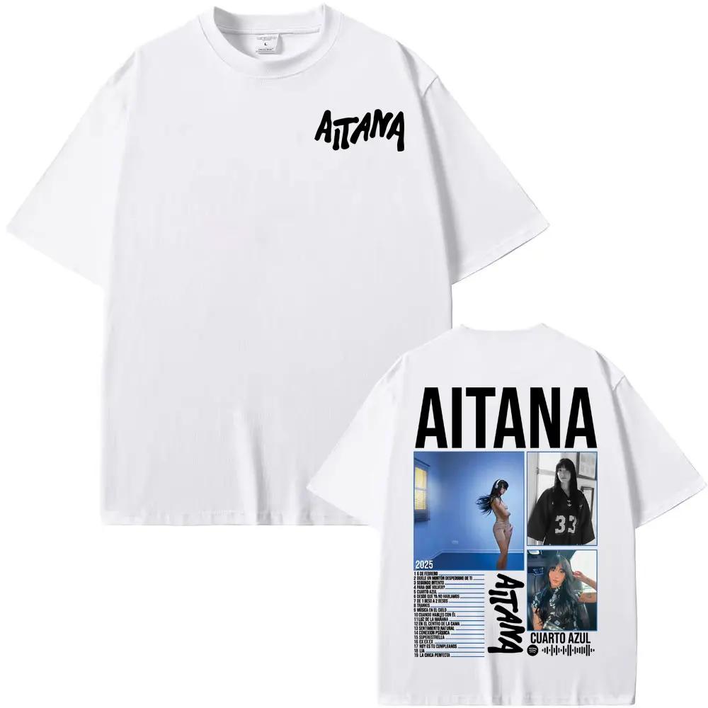 Chanteur Aitana Cuarto Azul Tour graphique t-shirts hommes femmes mode esthétique à manches courtes 