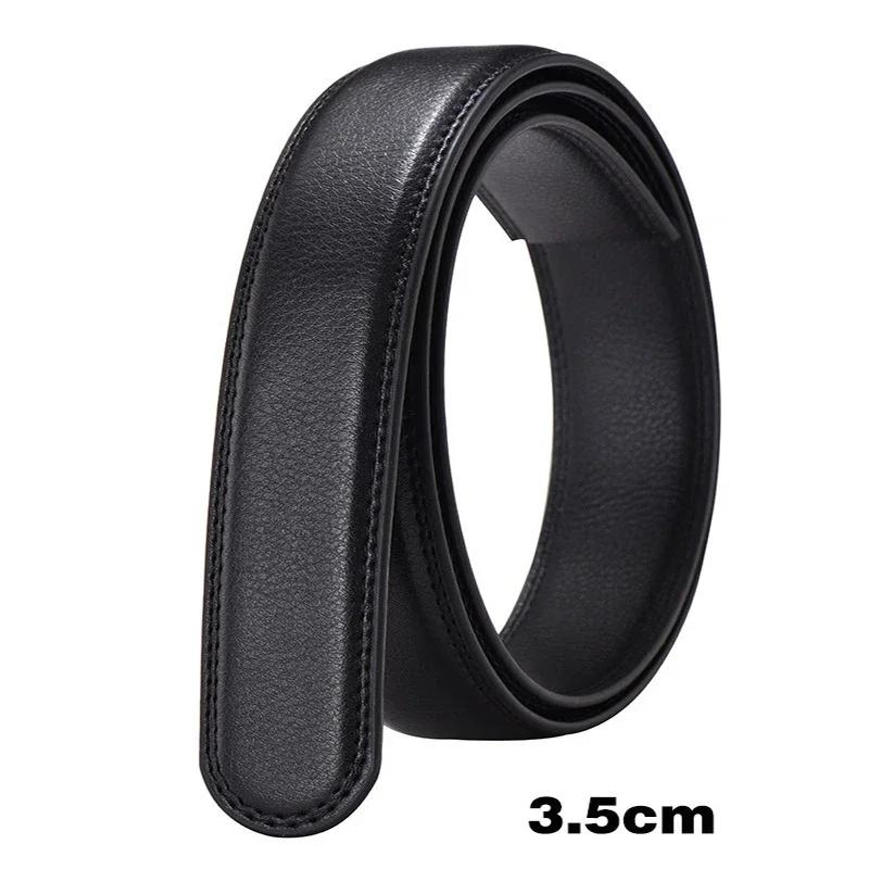 Ceinture en cuir PU pour hommes et femmes, 2.4 2.8 3.0, 3.5 cm de large, sans boucle pour boucle aut