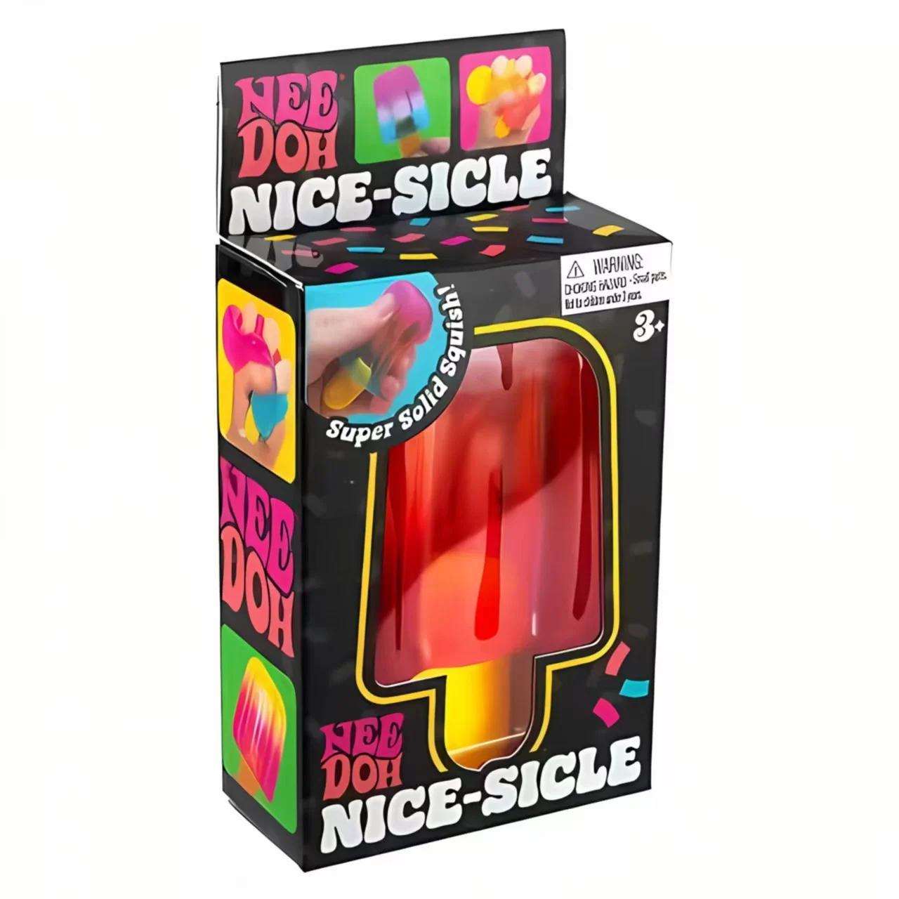 Schylling Needoh Nice Cube Sensory Nice-Sicle, cube sensoriel anti-stress, objet à presser anti-anxi