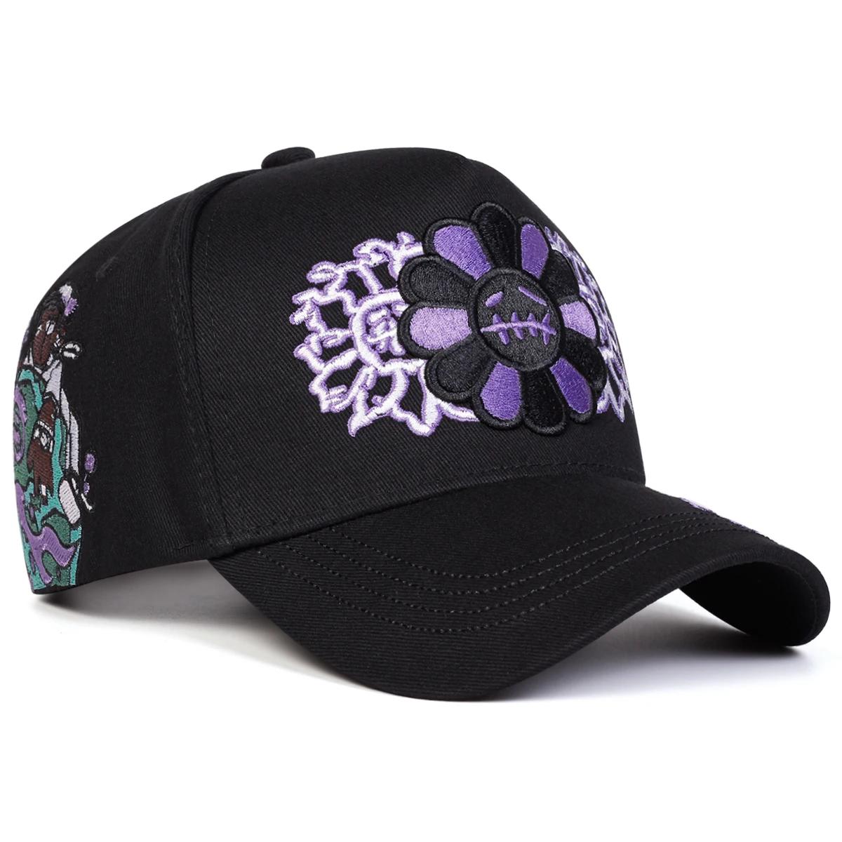 Casquettes de baseball unisexes brodées tournesol, ajustables, décontractées, pour le printemps et l