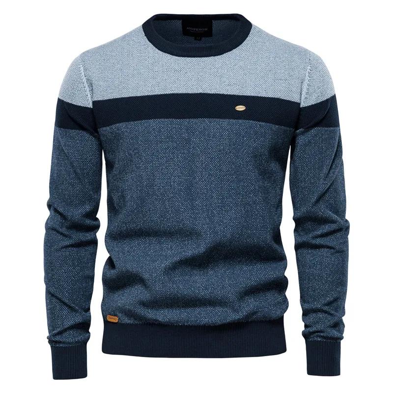 AIOPESON épissage chandail homme pull col rond homme haute qualité pull chandails tricot homme nouve