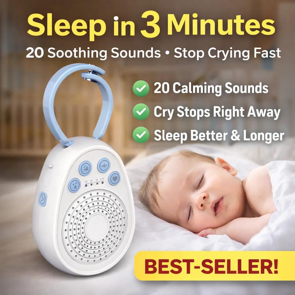 Machine à bruit blanc pour bébé, endormissement en 3 minutes, 20 sons apaisants, appareil de sommeil