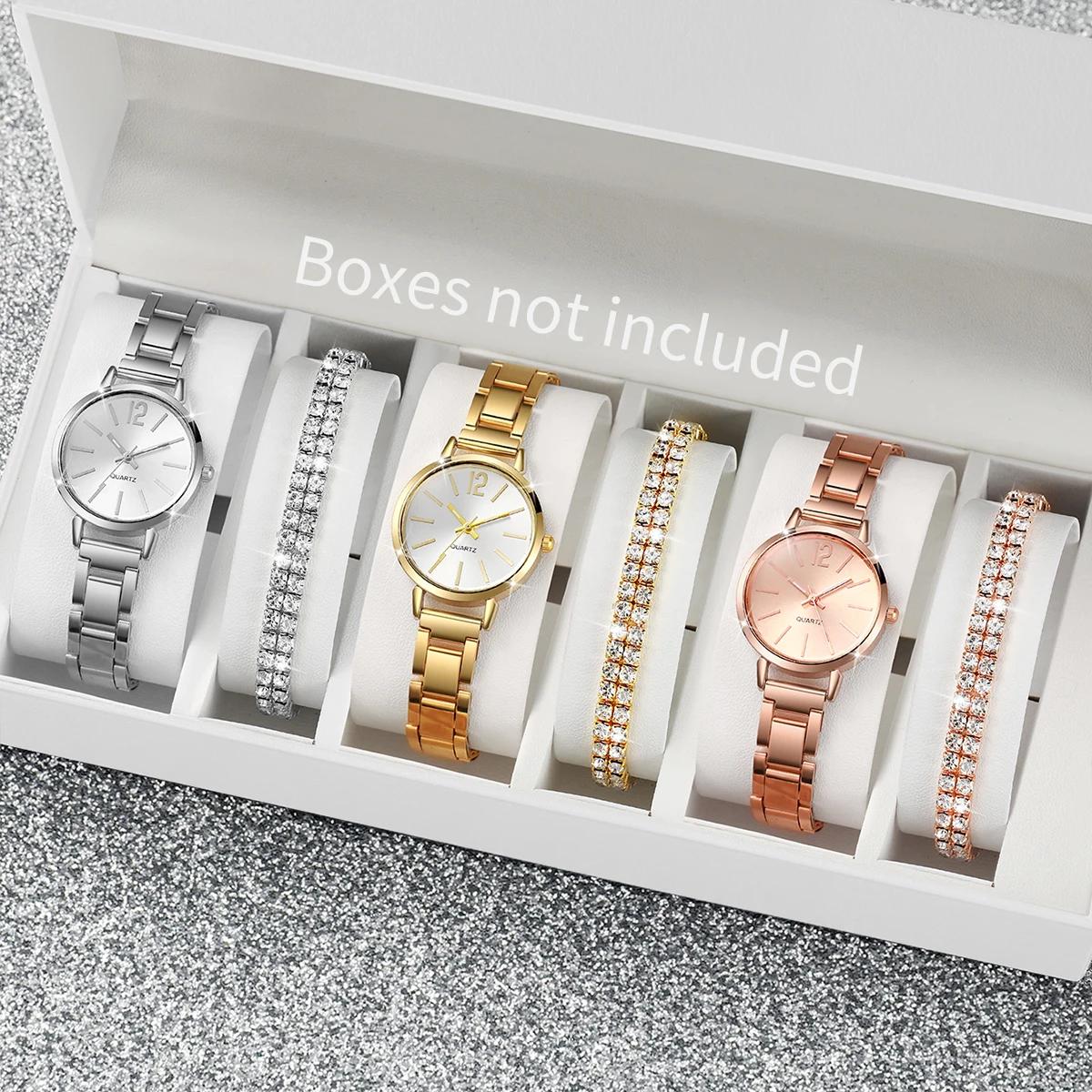 6 pièces/ensemble montre pour femme mode bracelet en acier montres à Quartz ensemble de bracelets en