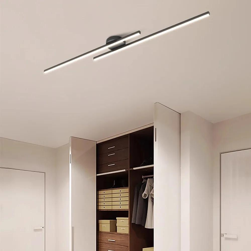 Long plafonnier LED en aluminium Design créatif moderne plafonnier luminaire intérieur couloir balco