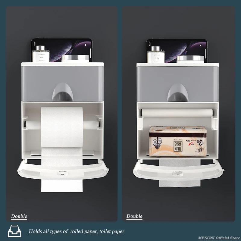 MENGNI porte-papier hygiénique de haute qualité, boîte de rangement étanche pour mouchoirs, organisa