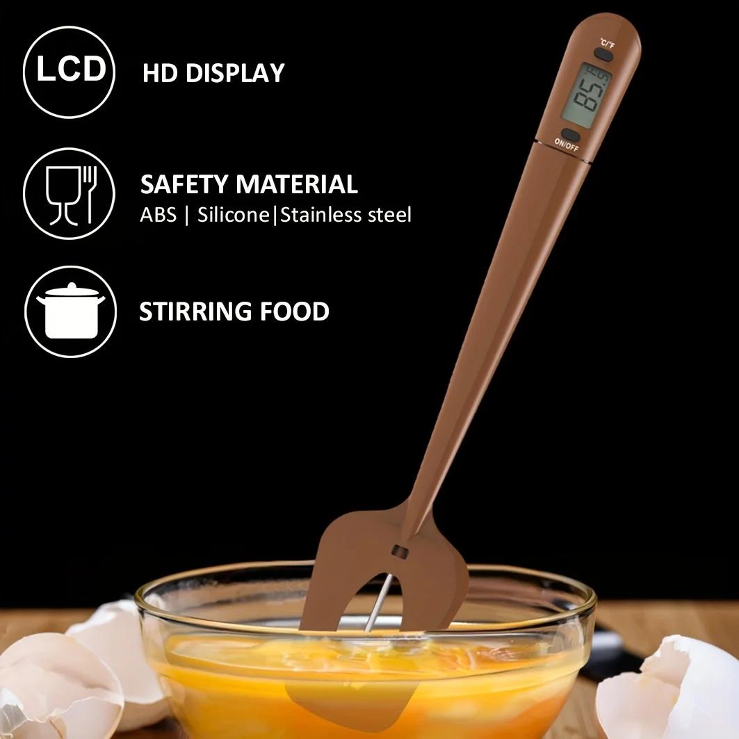 Spatule à bonbons numérique avec thermomètre - Outil de cuisine pour le chocolat, les gâteaux, la pâ