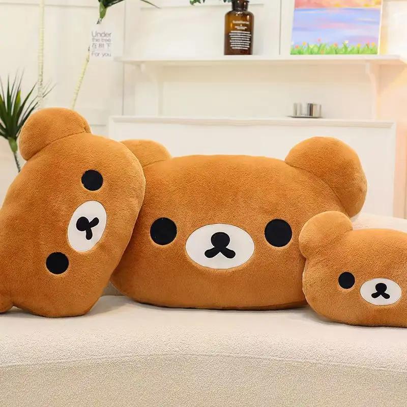 Mignon Rilakkuma Peluche chaud main oreiller dessin animé ours Peluche Peluche Peluche coussin doux 