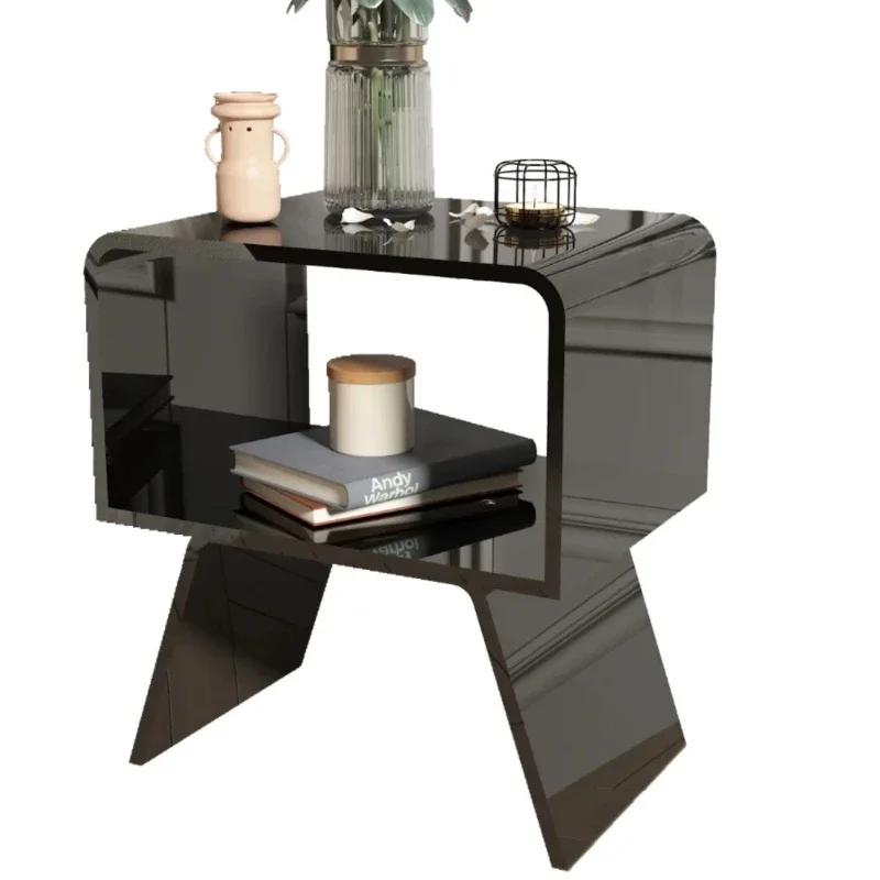 Table de chevet flottante en acrylique, mini table basse, salon, table d'appoint de canapé, petit ap