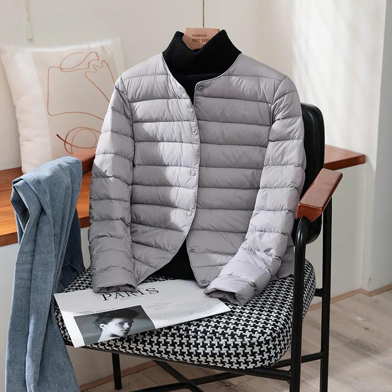 Vestes chaudes en duvet de canard blanc pour femme, manteaux bouffants Ultra légers et pliables, à l