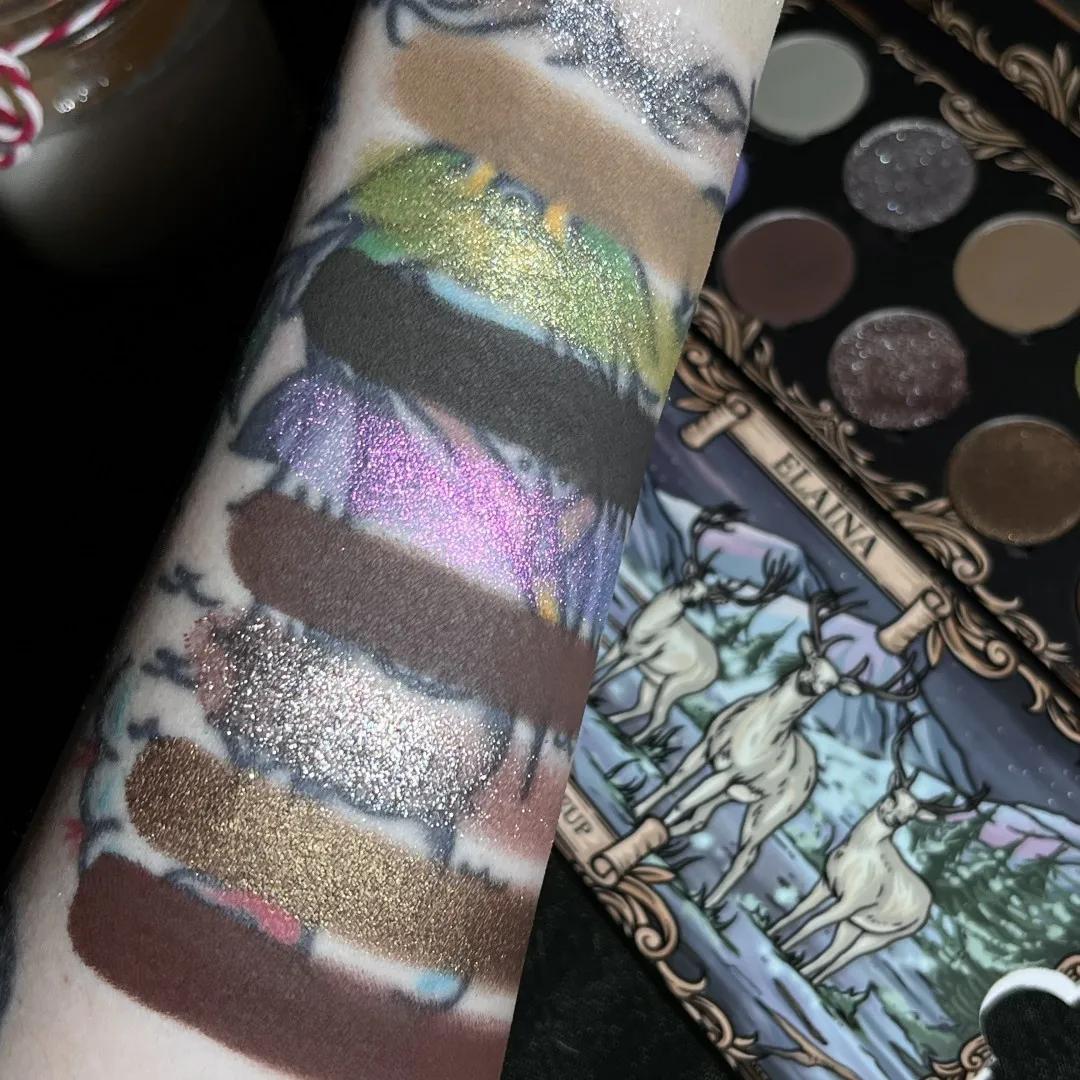 Palette de fards à paupières Shellwe Makeup Mist Witch Mat DuoChrome pigmenté Elaina 10pan