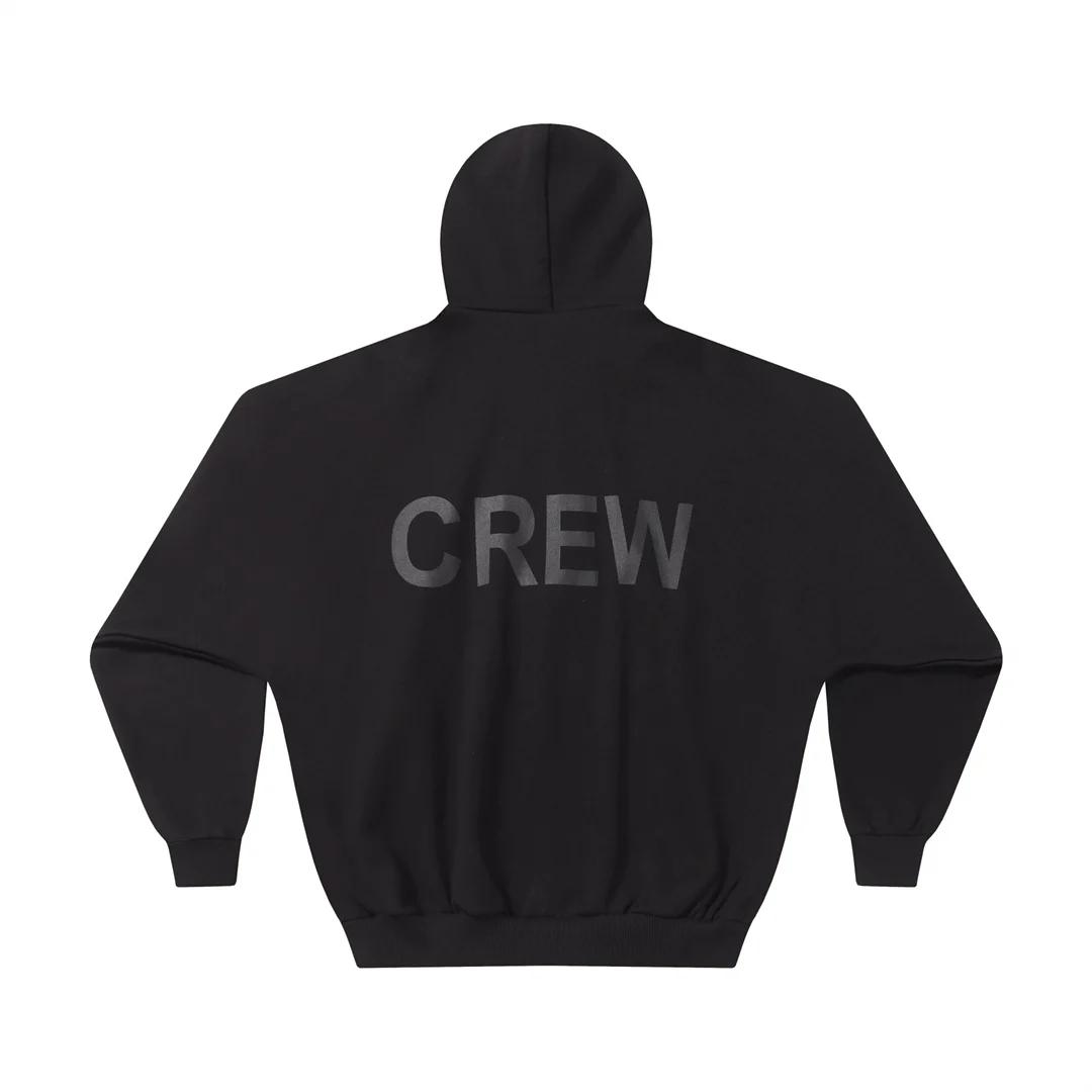 Cardigan noir cartouches Kanye SZNX CREW sweat à capuche avec fermeture éclair hommes femmes meilleu