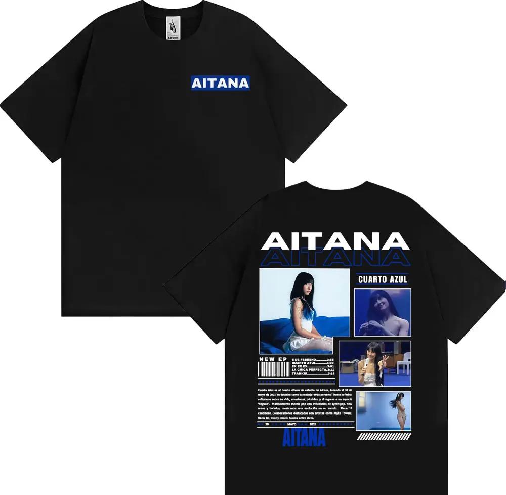 Chanteur Aitana Cuarto Azul Album 2025 Tour T-shirt Hommes Femmes Mode Esthétique Manches Courtes T-