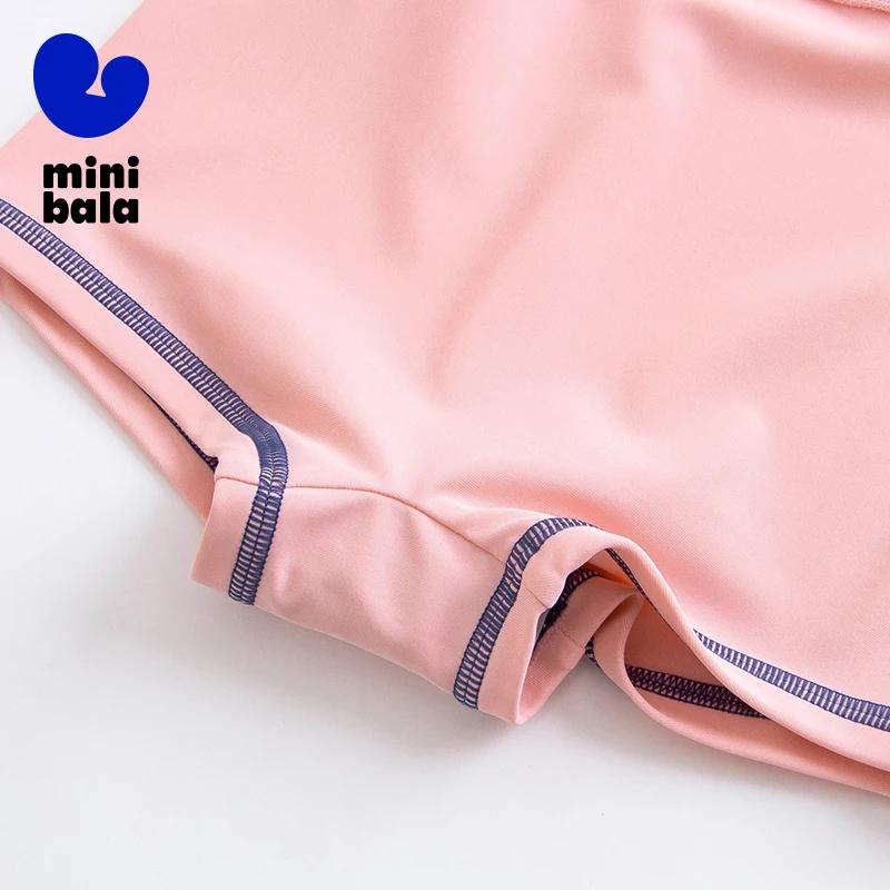 Mini Bala été filles maillot de bain haute élasticité Protection solaire une pièce maillot de bain U