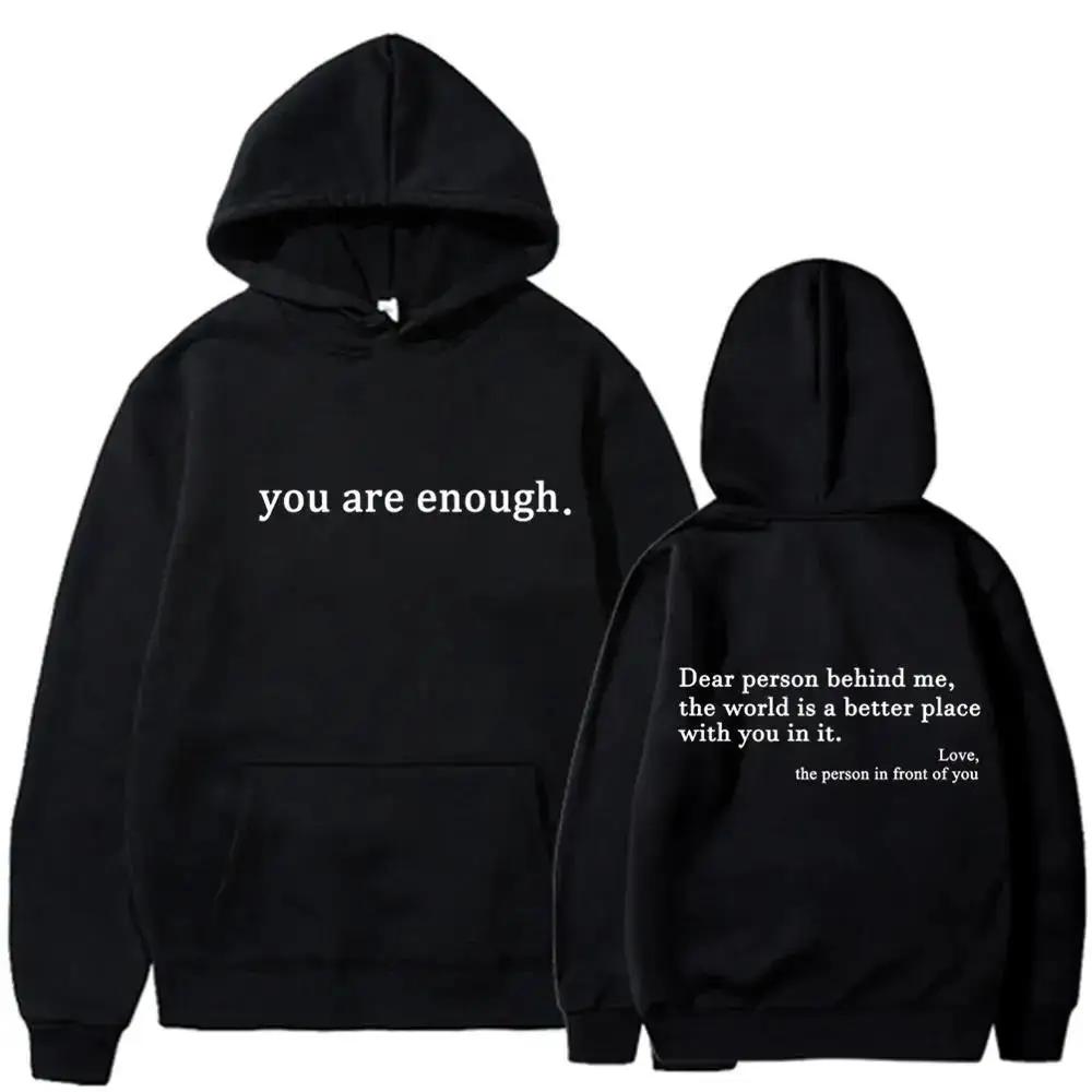Automne hiver hommes à capuche cher personne derrière moi vous êtes assez imprimer mode sweat Hip Ho