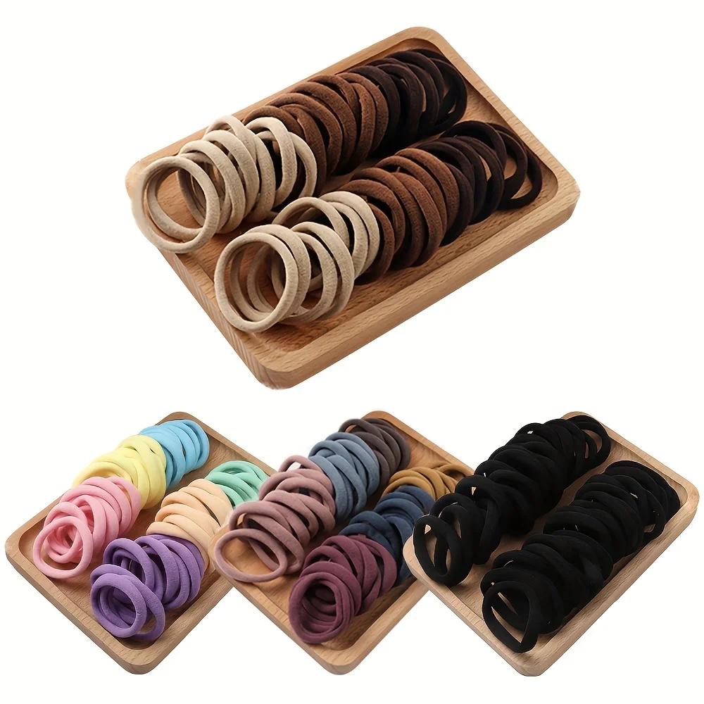 20/50/100 pièces attaches de cheveux élastiques douces bandes de cheveux ensemble d'accessoires de c
