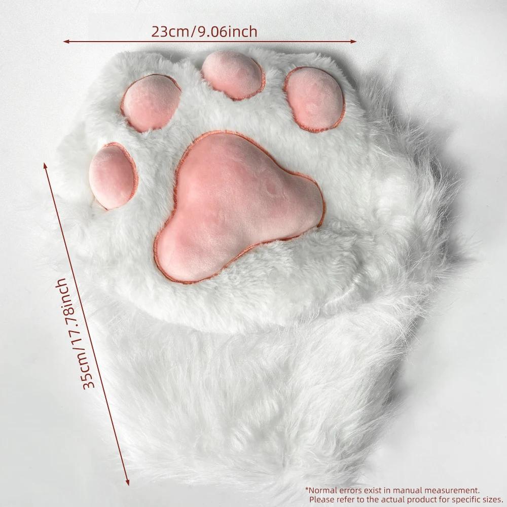 Fursuit-KIG – pantoufles antidérapantes en peluche Ultra douce avec détail de sabot, chaussures d'in