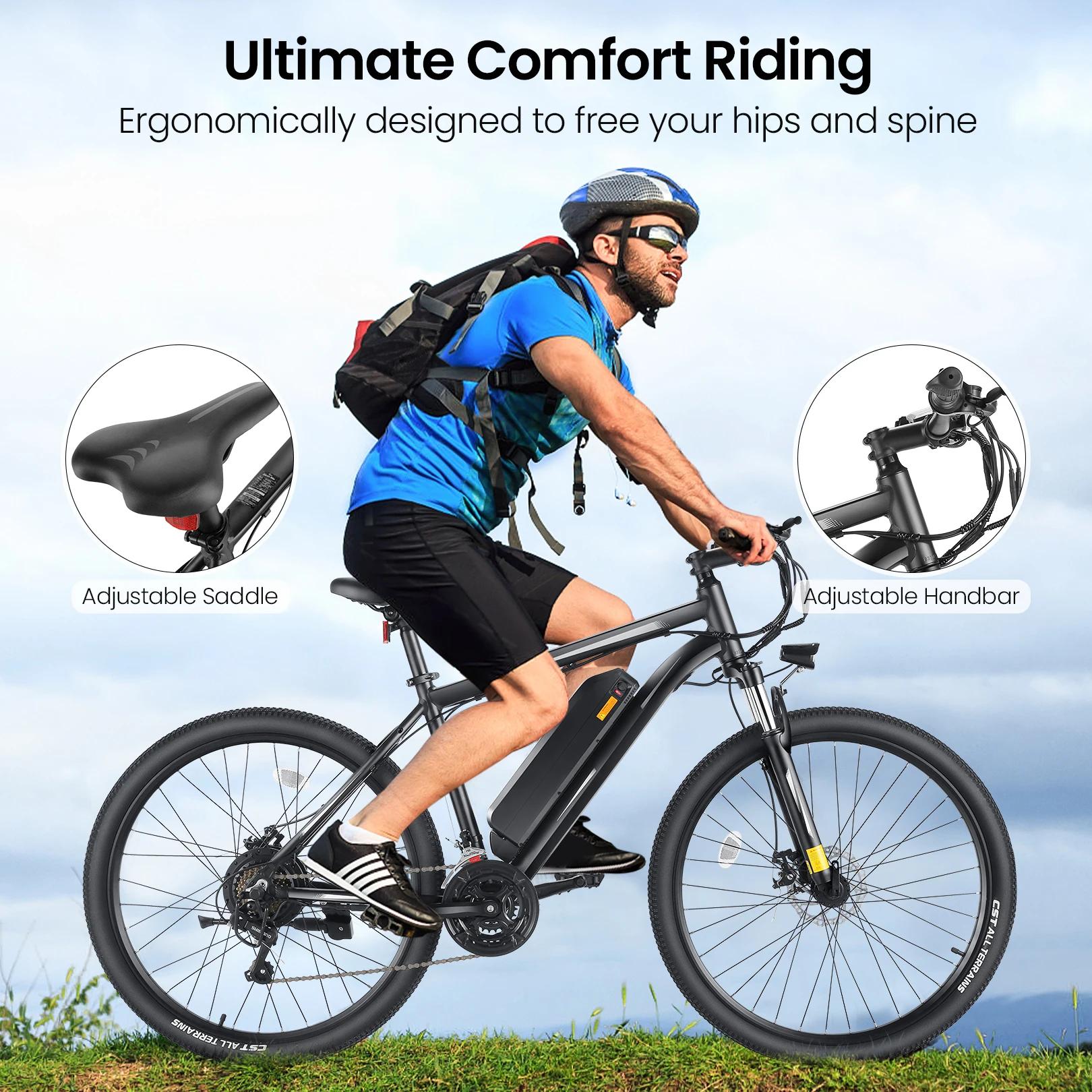 Vélo électrique 27.5 pouces pour adultes, avec moteur Patricia 500W, batterie perfective 49,2 WH, fo
