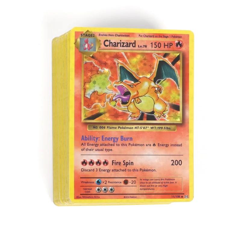 60/100 pièces carte Pokemon anglaise 1996 année brillant Charizard Pikachu Mewtwo carte commerciale 