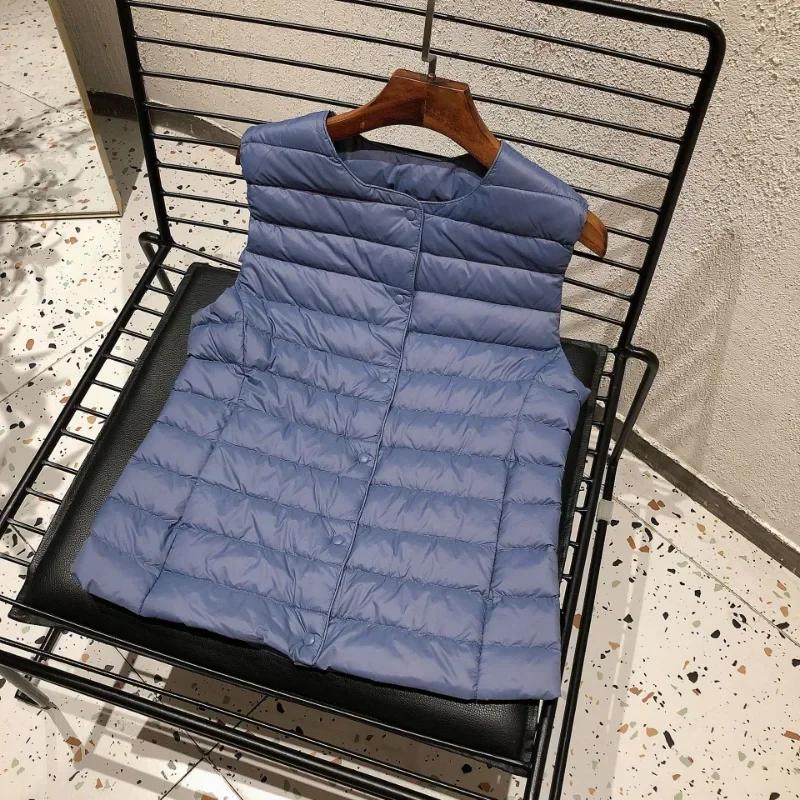 2025 nouvelles femmes sans manches doudoune printemps hiver femme 90% duvet de canard blanc Ultra lé