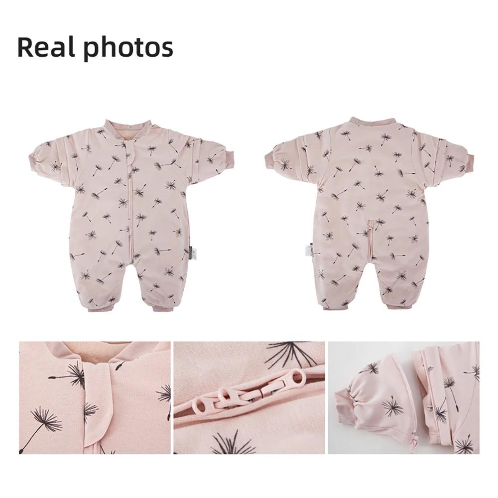 Sac de Couchage à Manches Perfectes pour Bébé de 1 à 4 Ans, Vêtements de Nuit Chauds d'Hiver avec Fe