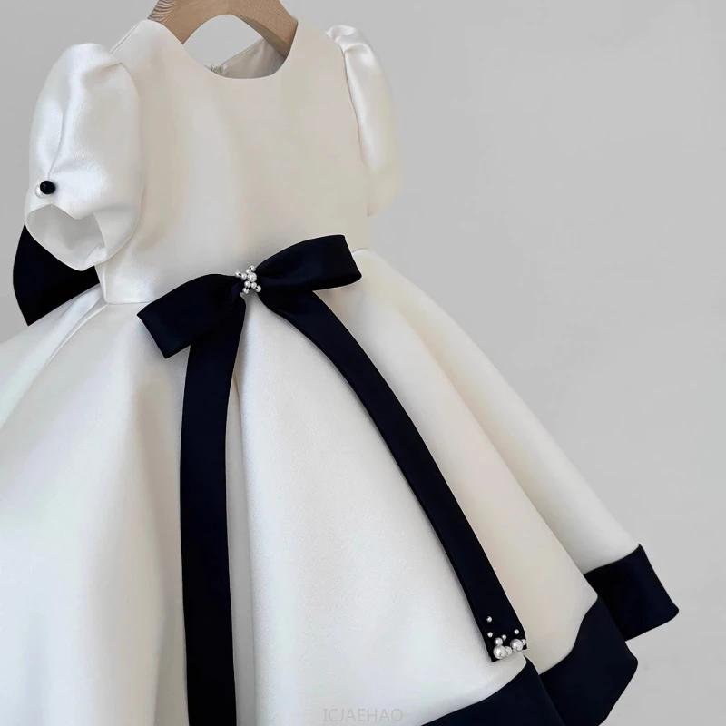 Robe de princesse en Satin pour petites filles, Style français, pour 1er anniversaire, Zhuazhou, à f