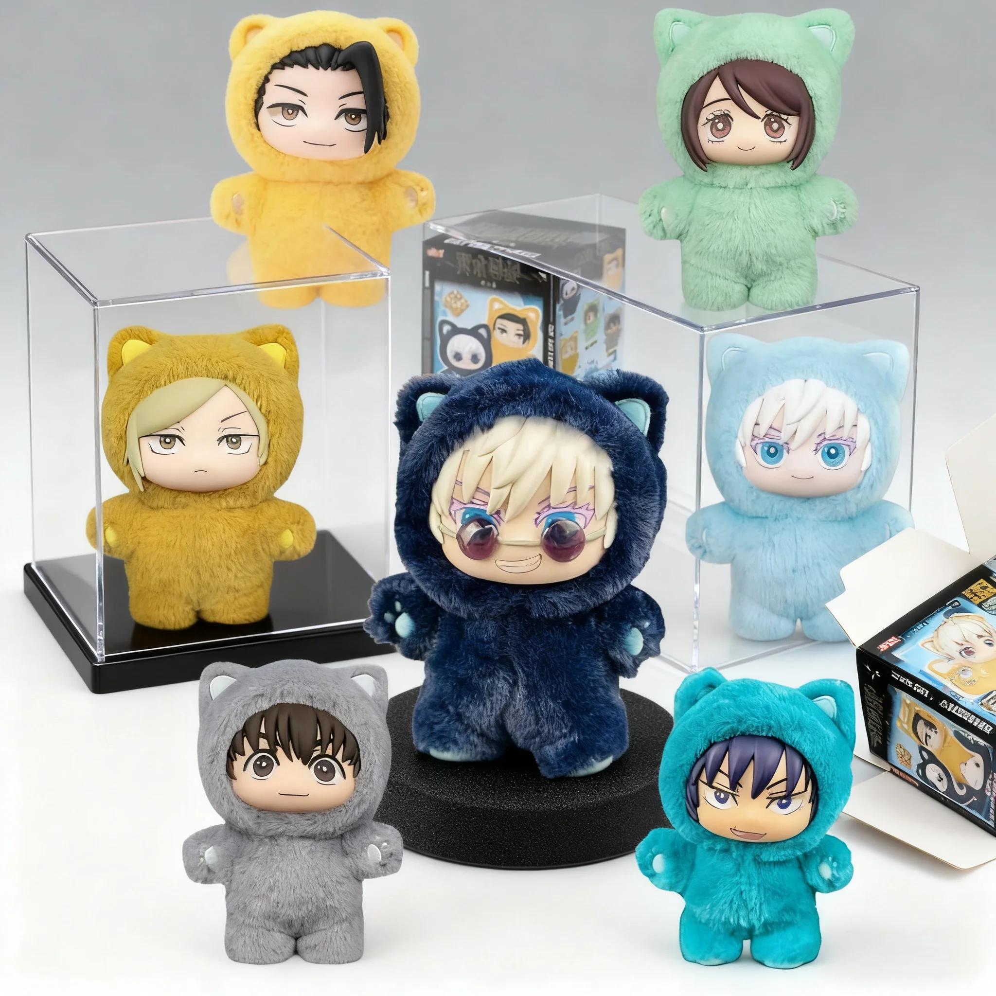 Poupée en peluche Eaki Jujutsu Kaisen Gojo Satoru - Boîte aveugle de fête Cat Park, breloque de sac 