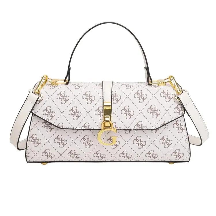 Sac à langer rétro minimaliste pour femmes, sac à main de luxe à bandoulière, sac fourre-tout en cui