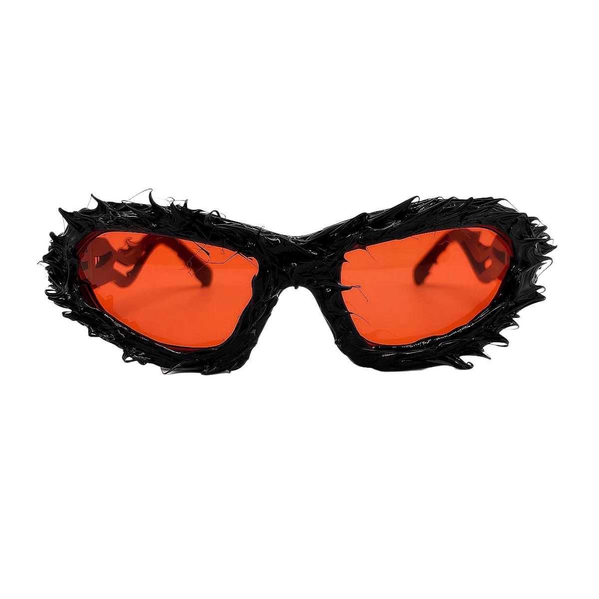 Lunettes de soleil tendance à monture irrégulière pour femmes et hommes, lunettes de soleil Punk ins