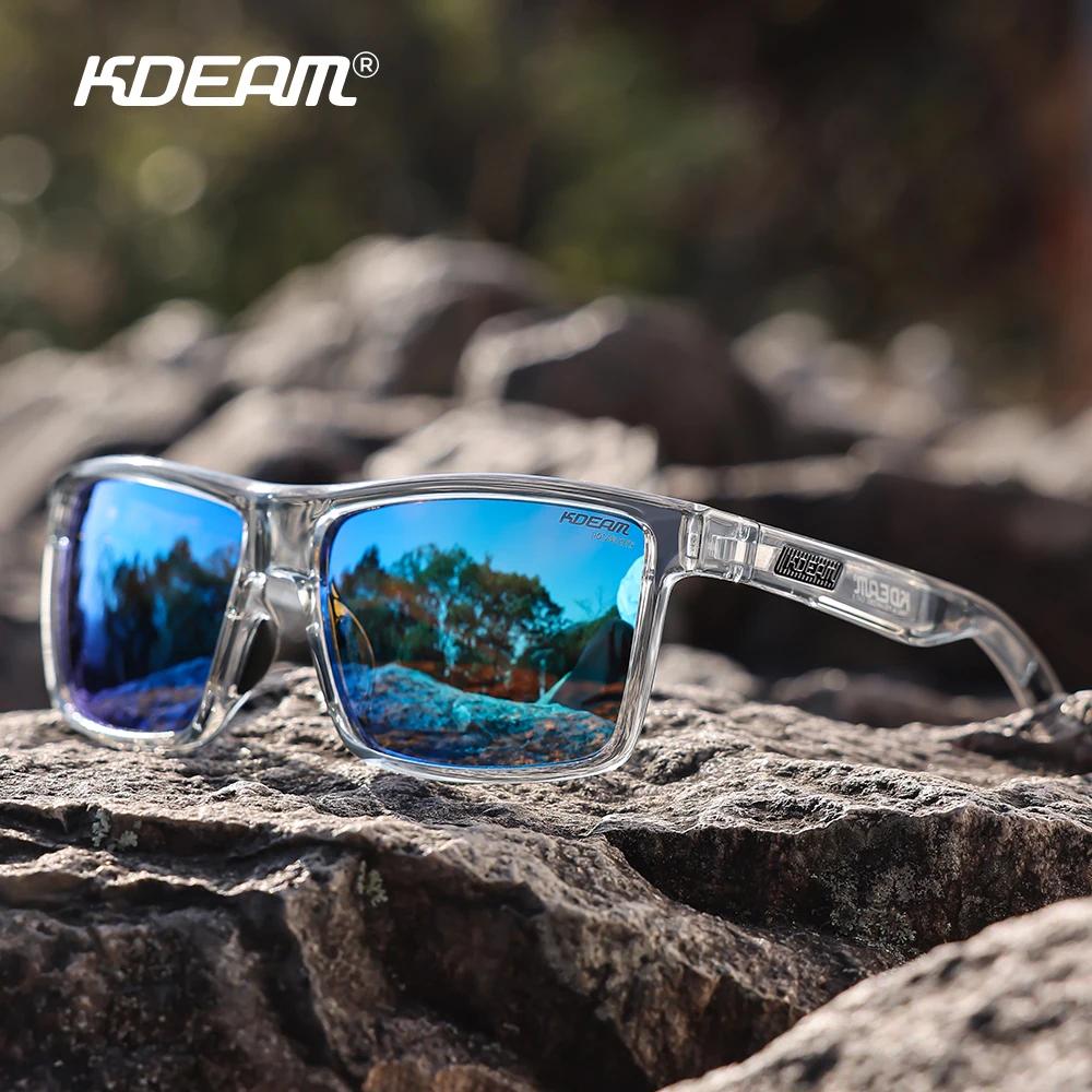 KDEAM lunettes de soleil surdimensionnées pour hommes polarisées TR90 lunettes de soleil grande tail