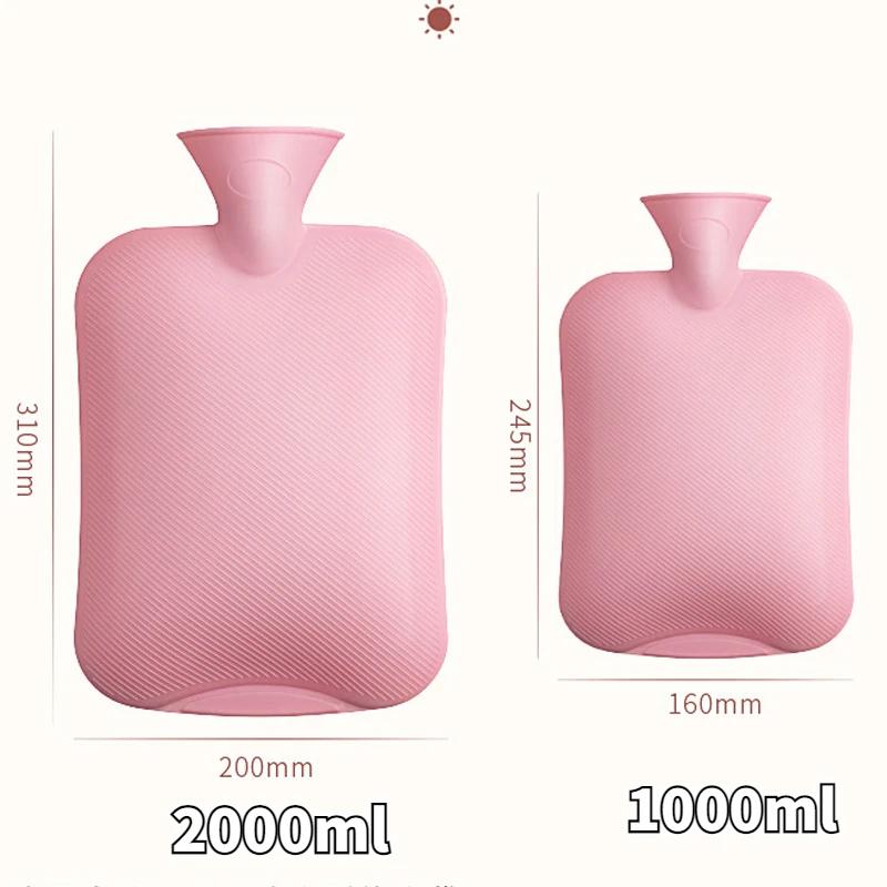 Sac à eau chaude en peluche réutilisable pour filles, compresse chaude, crampes menstruelles, 3,1000