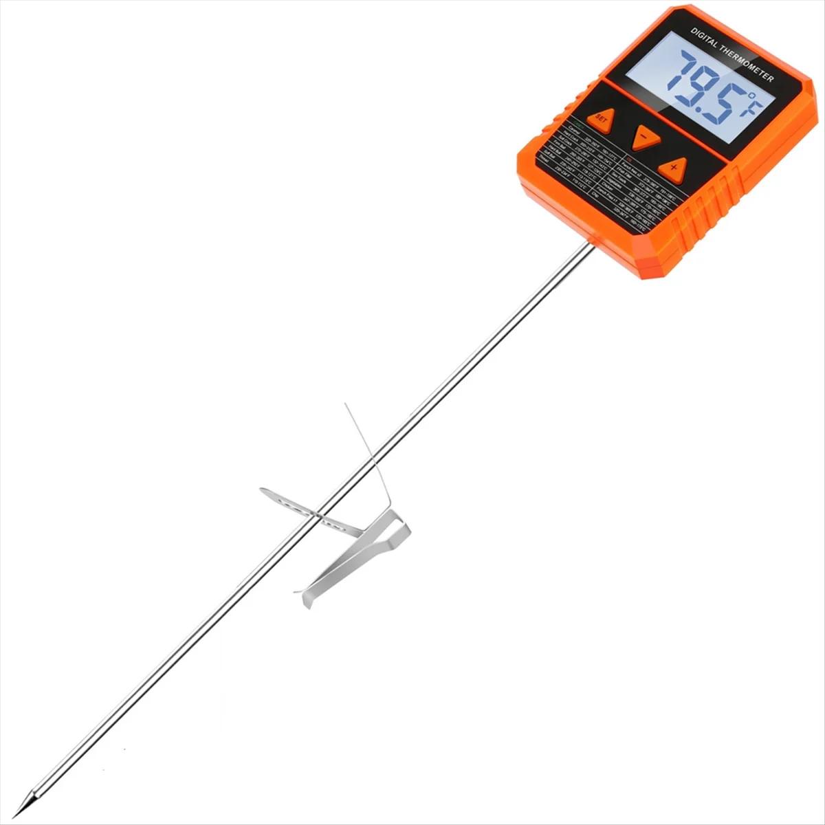 Sonde Candy Therye.com avec pince à pot, fonction d'alarme, IPX6 étanche, rotatif, grand écran, huil