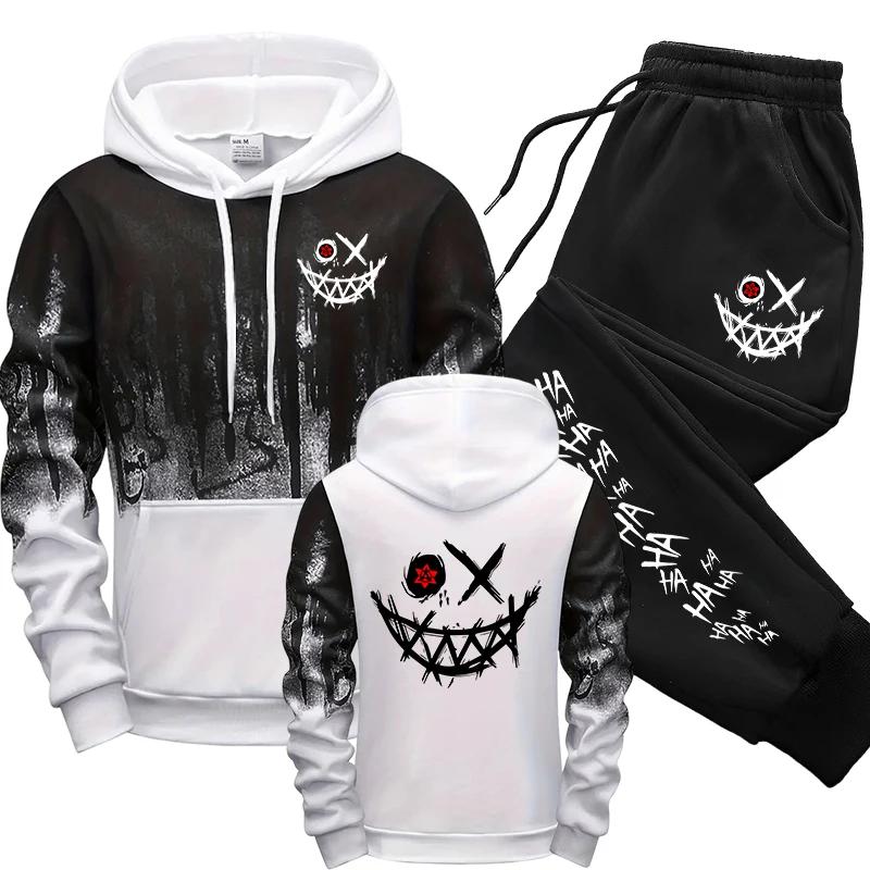 Ensemble pour hommes sweats à capuche pantalons de survêtement automne hiver mâle quotidien sport dé