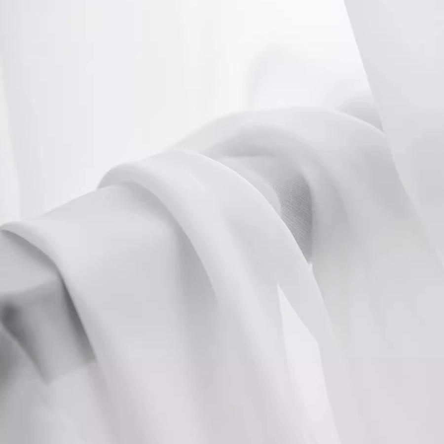 1 Voilage en Tulle Blanc de Bonne Qualité pour Salon, Chambre à Coucher, Fenêtre, Rideau de Porte Co