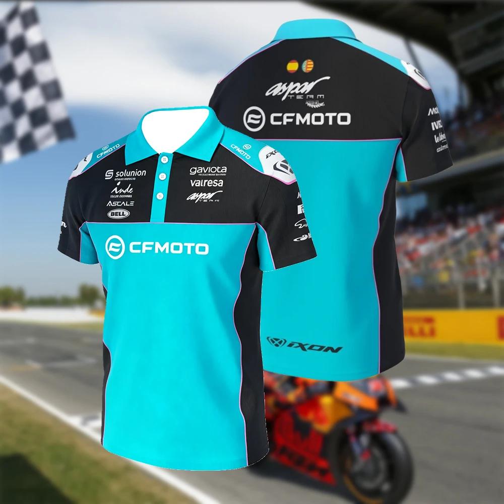 Nouveau CFMOTO Aspar Team Racing Polo pour hommes et femmes été moto cavalier Teamwear respirant mod