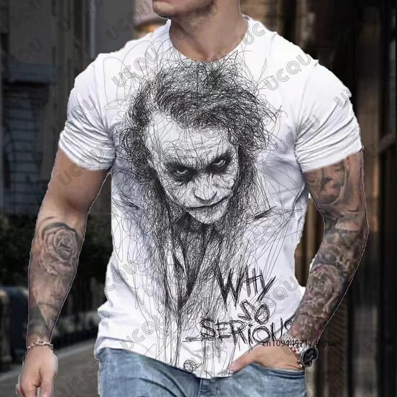 Nouveau T-shirt Classique 2026 pour Homme, Motif Joker DC Comics Imprimé 3D, Manches Courtes d'Été, 