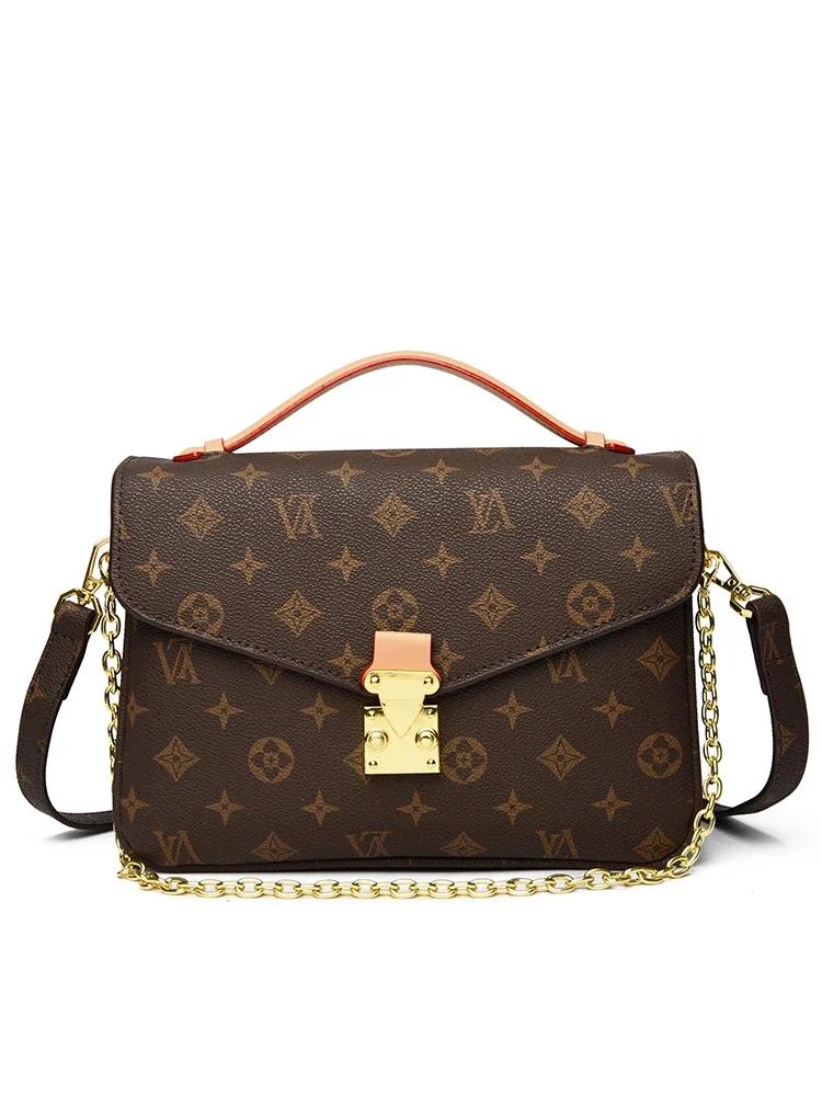 Sac bandoulière classique et élégant de marque de luxe, sac à main en cuir pour femmes, article de c