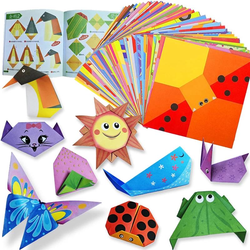 Kit Origami 30/96 feuilles Origami papier artisanat guide livre bricolage projets d'artisanat fourni