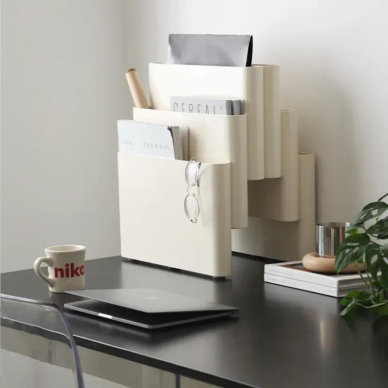 Bibliothèque nordique créative pour la maison, étagère à magazines au sol médiéval, accessoires Phot