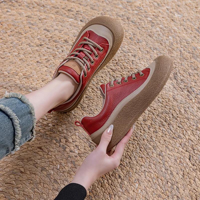 CICIYANG Mocassins pour femmes 2026 Nouveaux modèles rétro décontractés, baskets de randonnée plates
