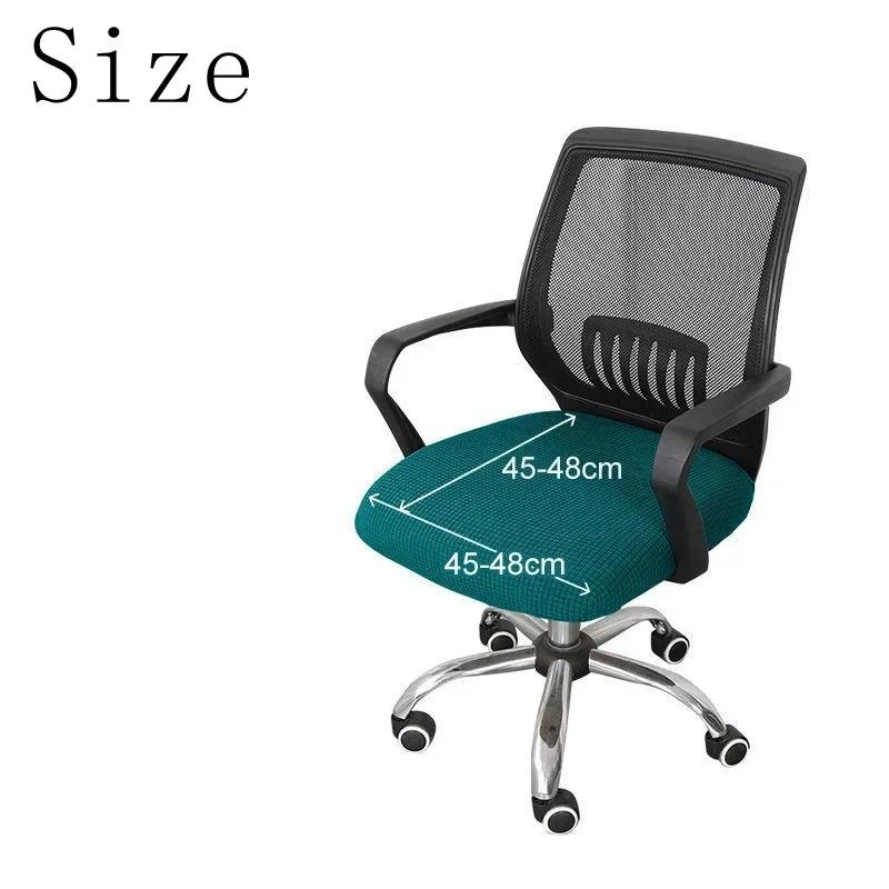 Housse de siège de chaise de bureau universelle, housse de fauteuil fendue, épaisse et extensible, h