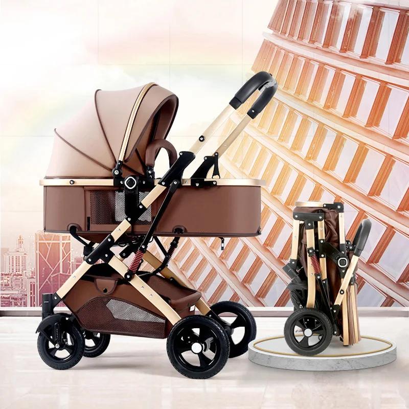 Poussette pour bébé, chariot haut de gamme, léger, pour nouveau-né, anti-chocs, bidirectionnel, char
