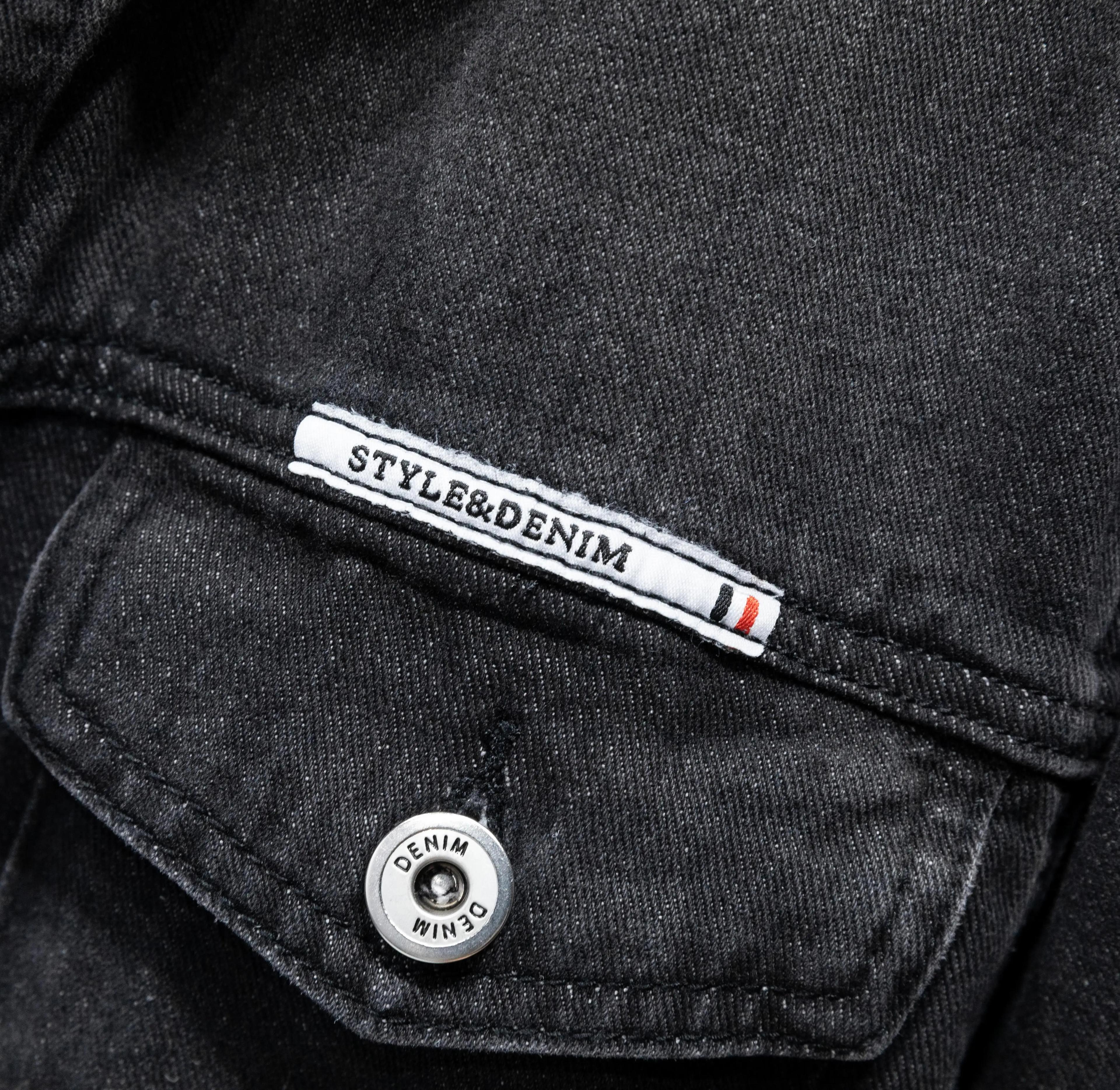 Veste en denim non extensible pour hommes, style américain, vintage, classique, polyvalente, grande 