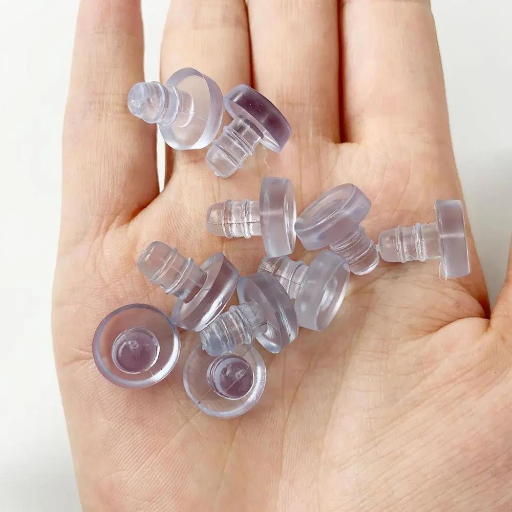 Bouchons de trou de vis en caoutchouc transparent, anti-collision, pare-chocs de porte d'armoire int