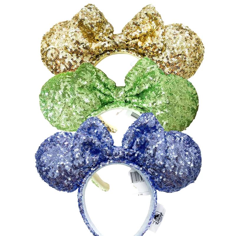 Mikcey souris oreille bandeaux arc paillettes bandeaux cheveux accessoires paillettes fête noël Hall