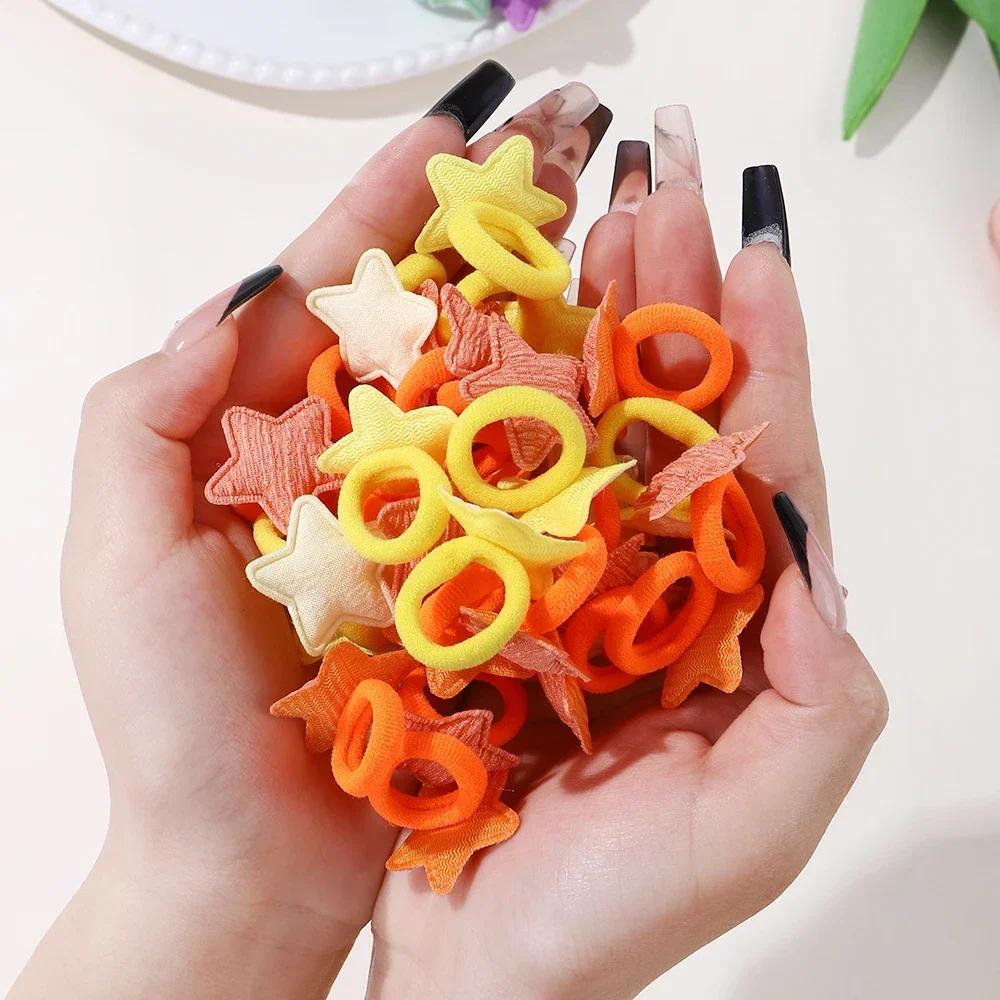 10/20 pièces filles rose coeur étoile enfants boucle de cheveux sans danger cheveux dessin animé ser